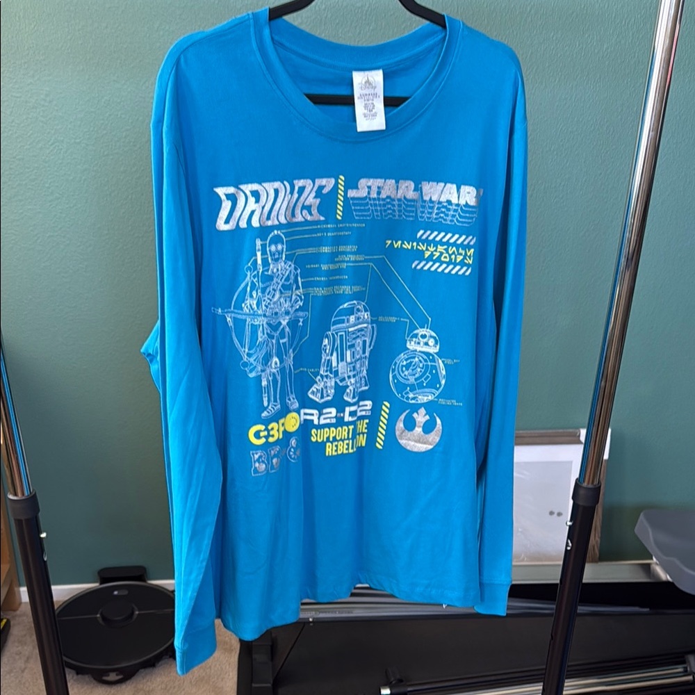 Star Wars Blue Graphic Long Sleeve Shirt
